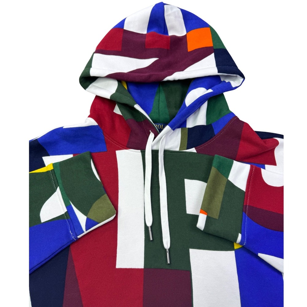 Polo Ralph Lauren Logo Monogram Fleece Hoodie Sweatshirt Mens Big and Tall 2XLT - Picture 6 of 12